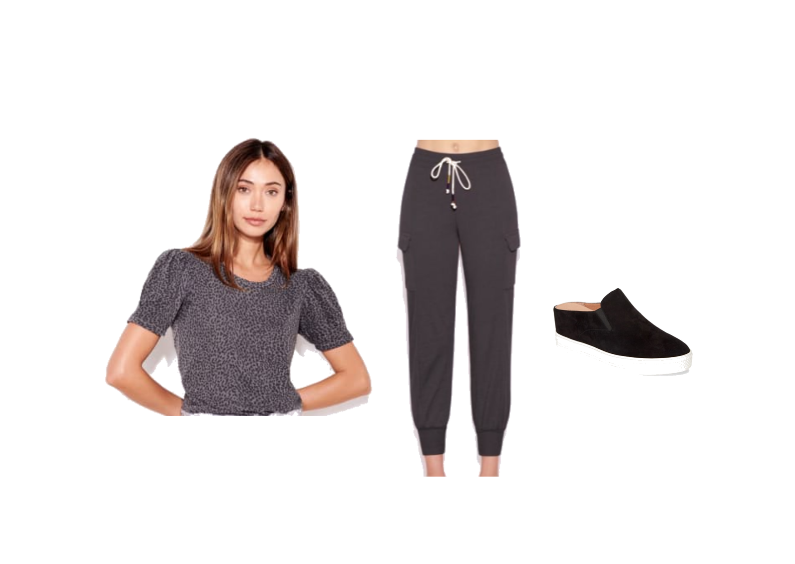 TOP, SWEATS, SNEAKS