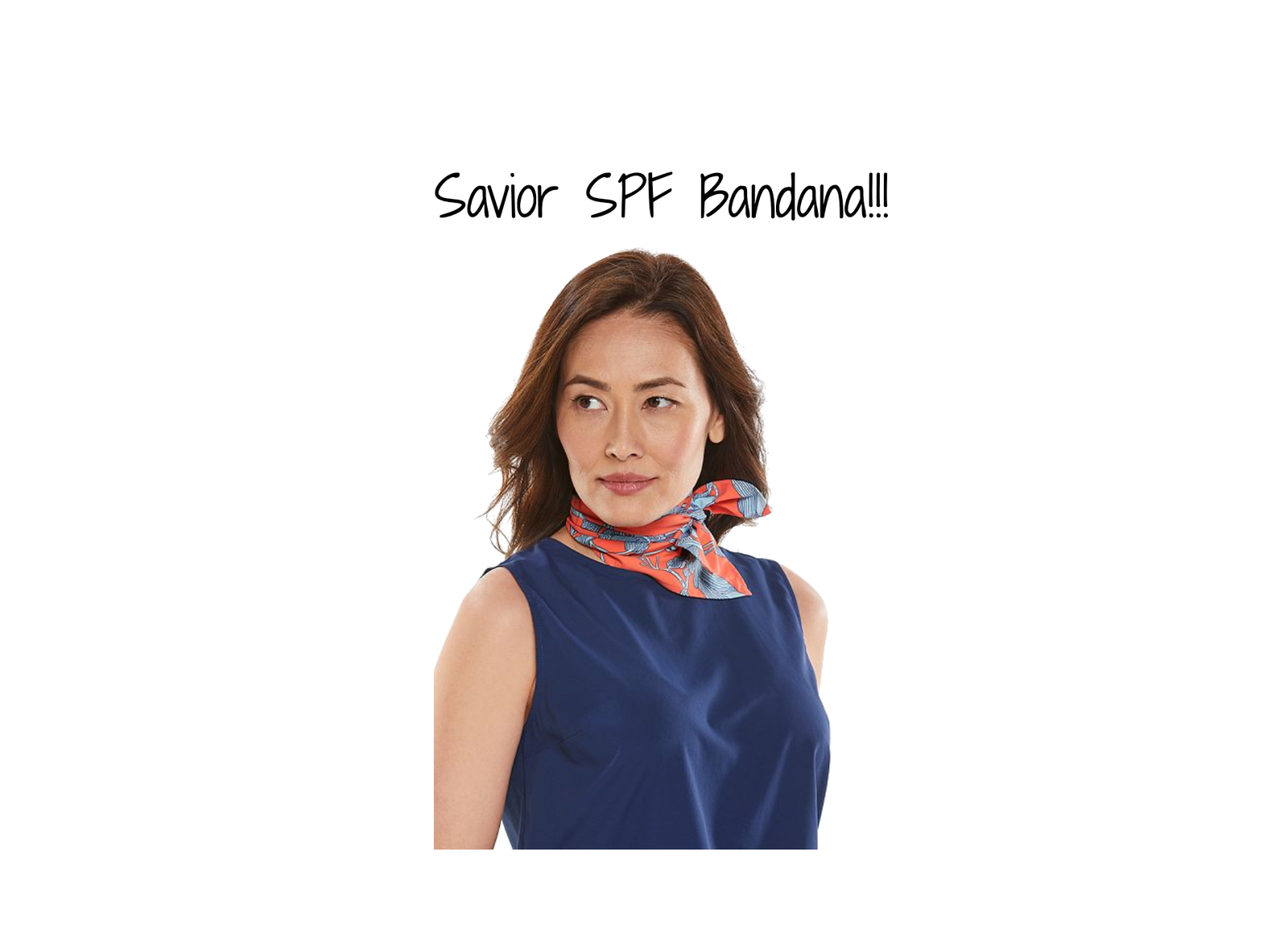 I do not go ANYWHERE near a pool, a body of water, or a boat without this bandana thing. It is SPF 50 and I use it to over my chest. I used to use a towel or a shirt and that would make me overheat! This BANDANA is PERFECT.